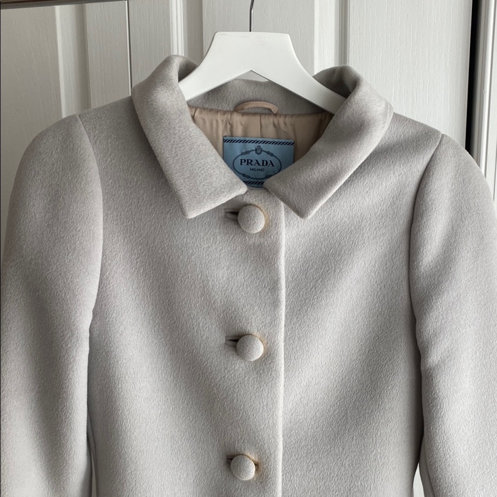 Prada Women's Gray Wool-blend Coat